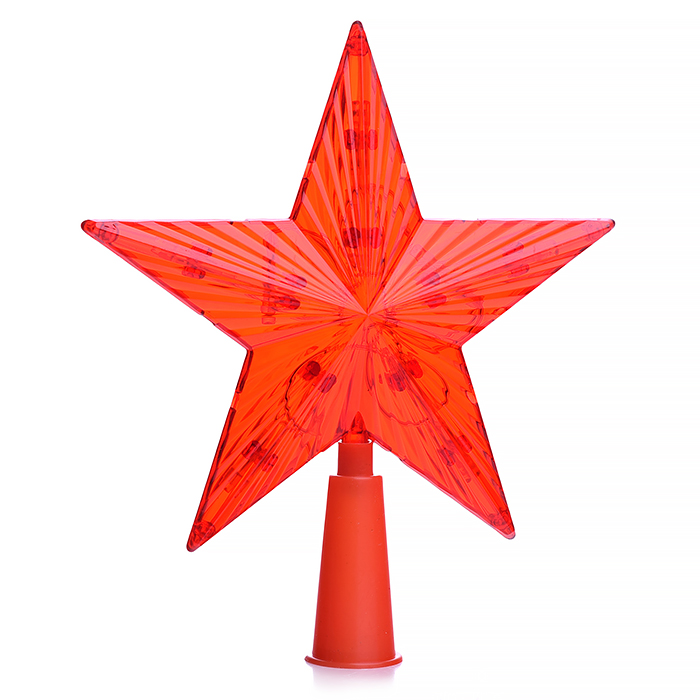 Звезда светящаяся S0581 10 см, красная, в пакете