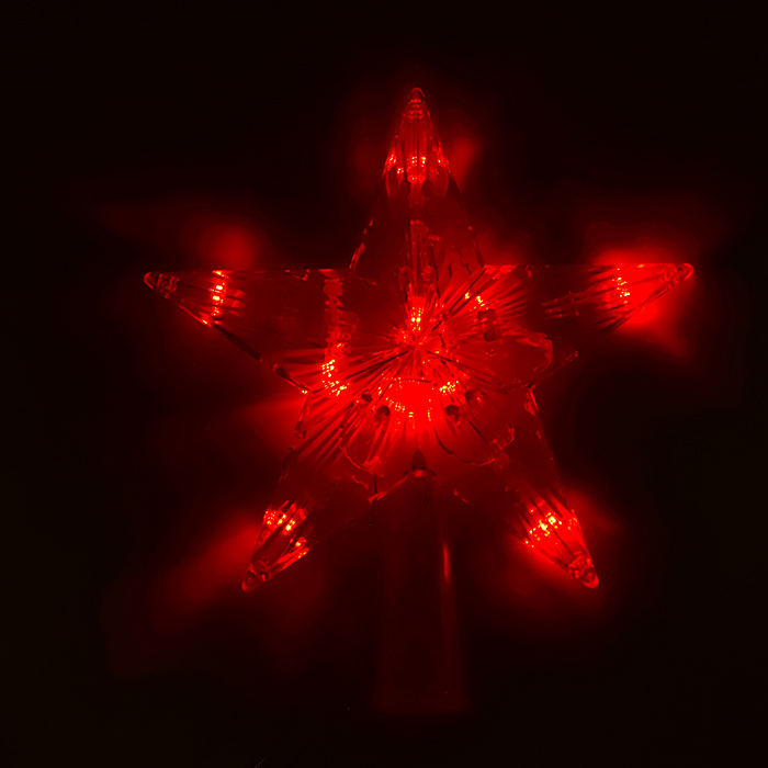 Звезда светящаяся S0581 10 см, красная, в пакете