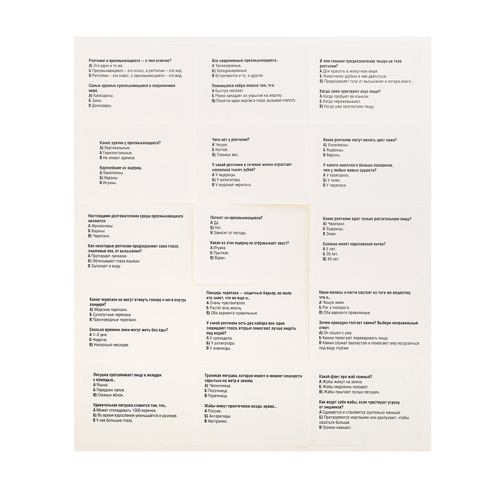 Игра настольная Викторина "Животный мир"