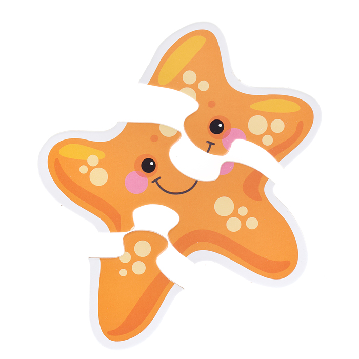 Пазлы контурные "Обитатели моря" Baby Toys