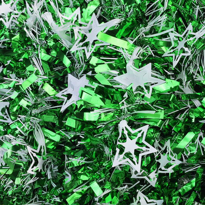 Новогоднее украшение S1903 "Мишура" зеленая (9*200см.)