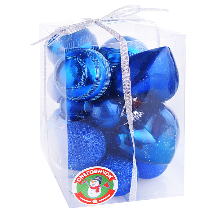 Набор новогодних украшений S1300-2 (12шт.) в коробке