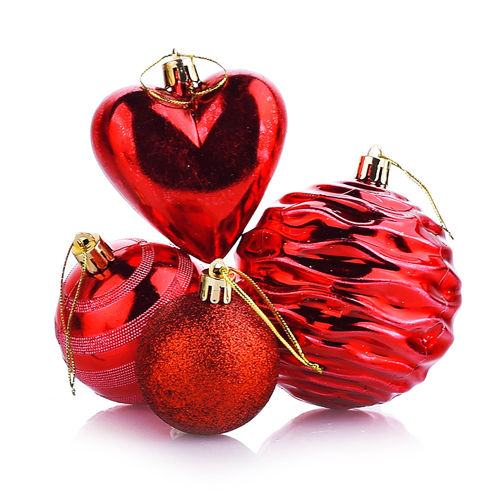 Набор новогодних украшений S1300-1 (12шт.) в коробке