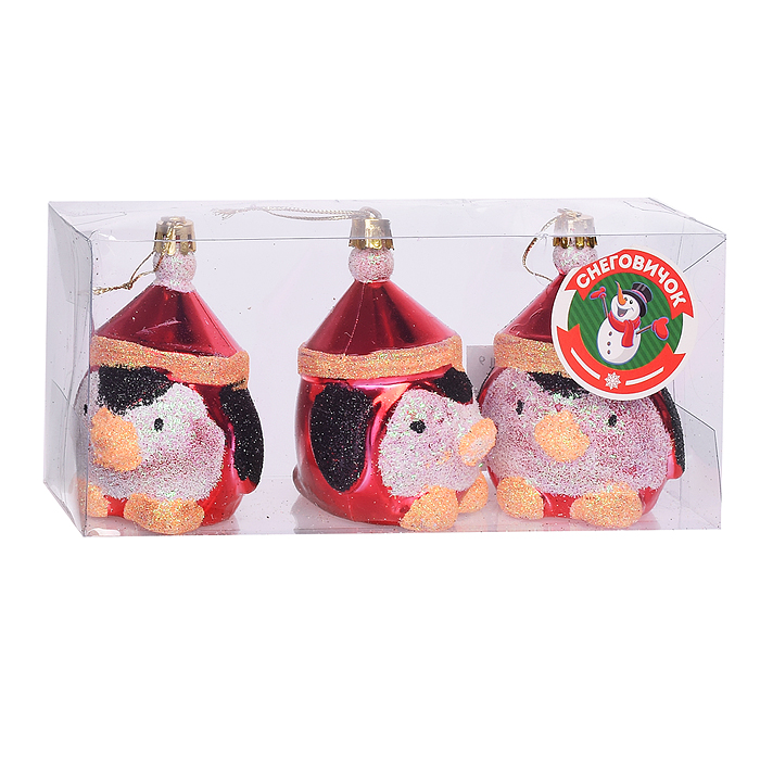 Фото к товару Набор новогодних украшений S2215 "Пингвинчики" Набор новогодних украшений S2215 "Пингвинчики"