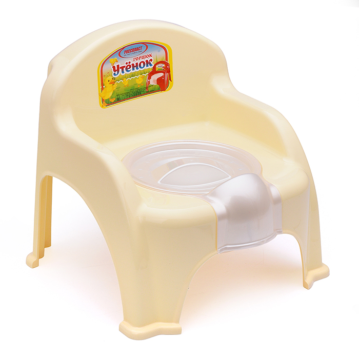 Горшок детский "Утенок" с крышкой (микс-коробка) 