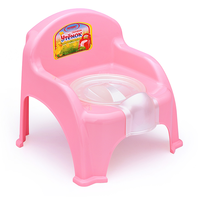 Горшок детский "Утенок" с крышкой (микс-коробка) 