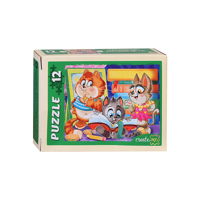 Пазлы 12 "Забавные котики №16"