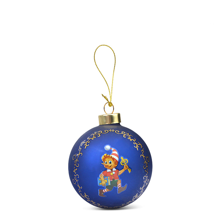 Фото к товару Елочный стеклянный шар "Волшебный ключик" 8 см Елочный стеклянный шар "Волшебный ключик" 8 см