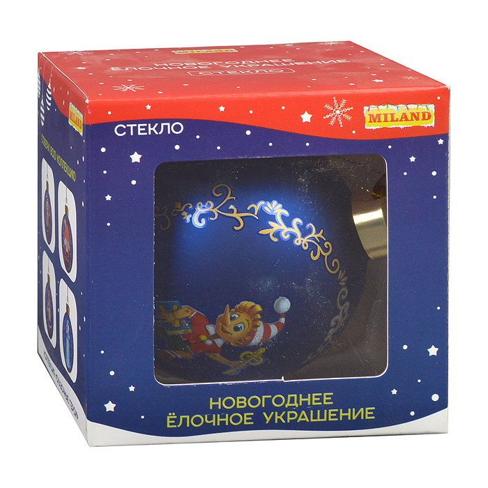 Фото к товару Елочный стеклянный шар "Волшебный ключик" 8 см Елочный стеклянный шар "Волшебный ключик" 8 см