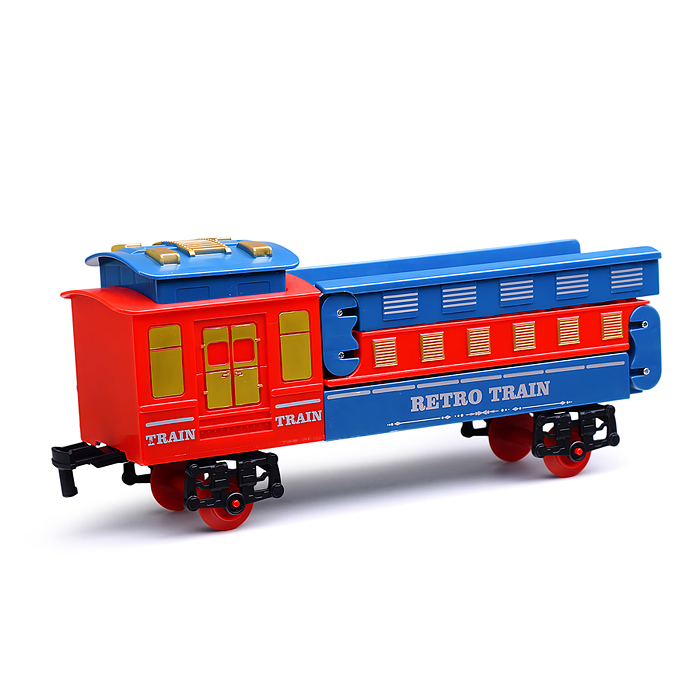 Фото к товару Железная дорога UT0205 2 в 1 "Ретро поезд" с подсветкой и эффектом дыма, в коробке Железная дорога UT0205 2 в 1 "Ретро поезд" с подсветкой и эффектом дыма, в коробке