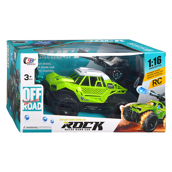 Машина SBY169-1 с водяной пушкой, р/у, цвет ярко-красный, 27 MGz, в коробке