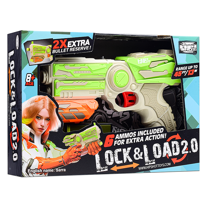 Бластер FJ9005 "Улетный выстрел" с мягкими пулями, в коробке