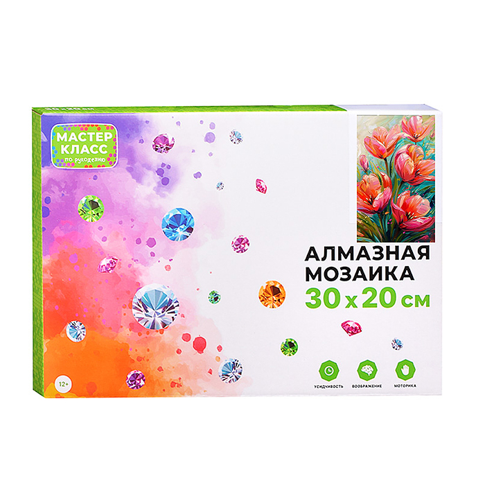 Мозаика алмазная MKA3020-28 "Весенние цветы" 20*30см.