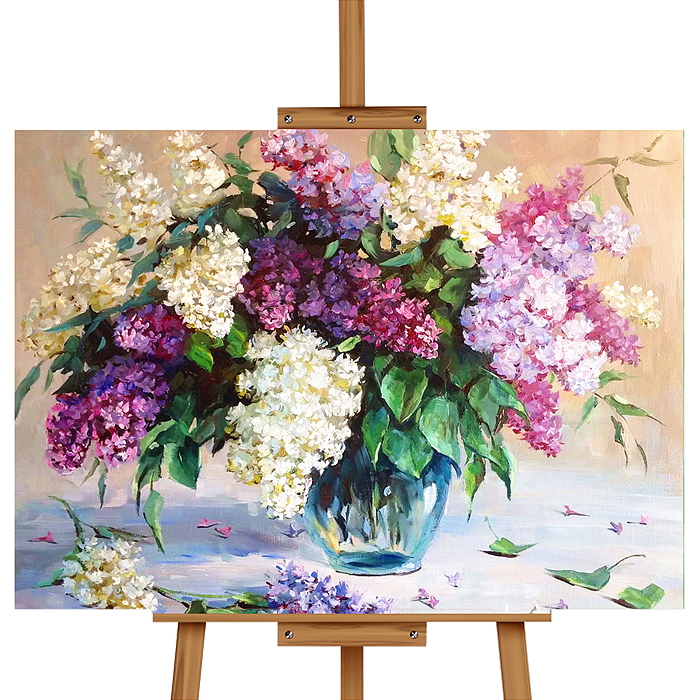 Набор для рисования MKR5040-24 "Картина по номерам 50х40 см. Сирень"