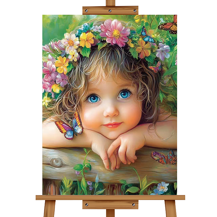 Мозаика алмазная MKA4030-19 "Красивая девочка" 30*40см.