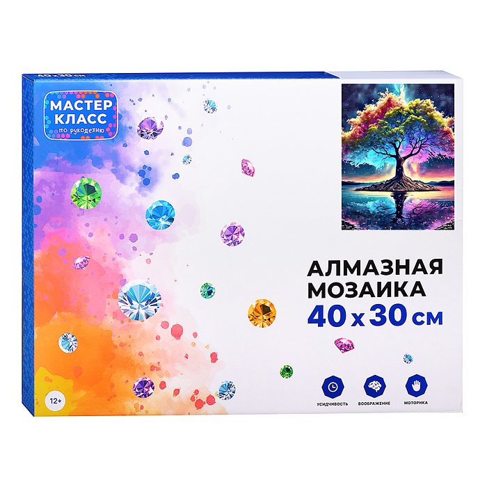 Фото к товару Мозаика алмазная MKA4030-25 "Волшебное дерево" 30*40см. Мозаика алмазная MKA4030-25 "Волшебное дерево" 30*40см.