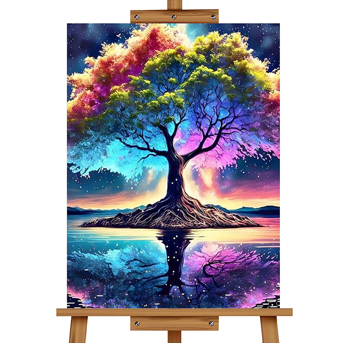 Фото к товару Мозаика алмазная MKA4030-25 "Волшебное дерево" 30*40см. Мозаика алмазная MKA4030-25 "Волшебное дерево" 30*40см.