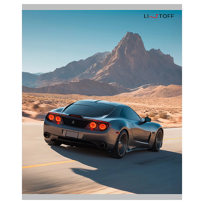 Тетрадь 80л. "Машина моей мечты" клетка, скрепка 