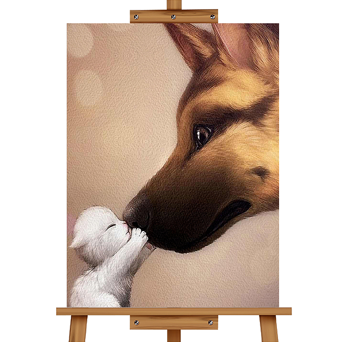 Набор для рисования MKR4030-19 "Картина по номерам 30х40 см. Милота" 