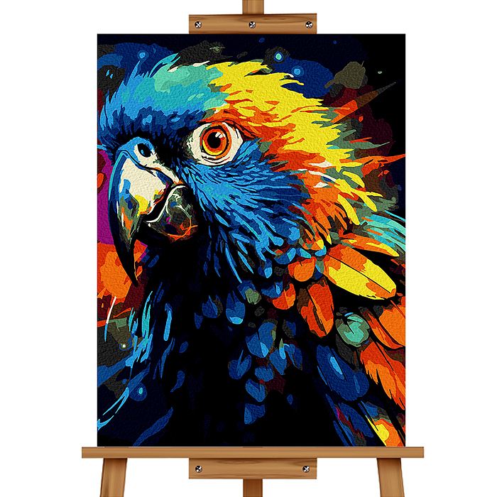 Картина по номерам MKR4030-55 "Попугай" 40*30 см.