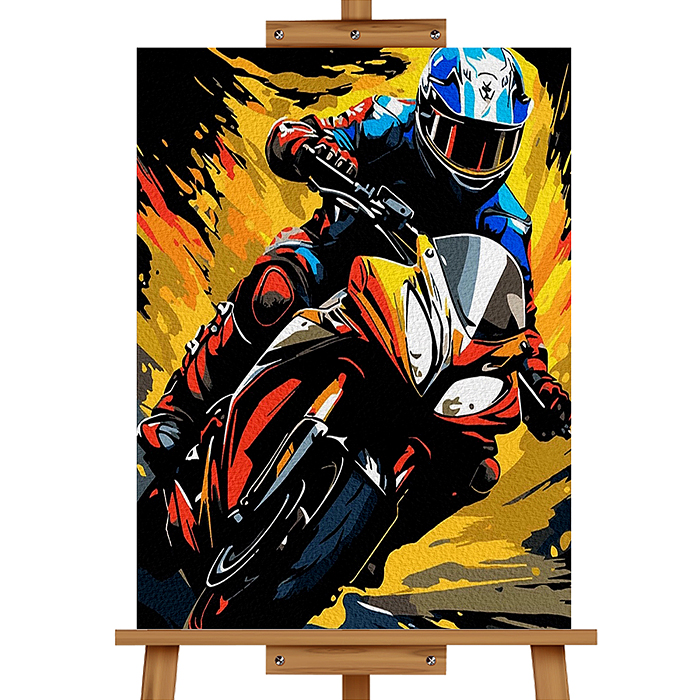 Фото к товару Набор для рисования MKR4030-58 "Картина по номерам 30х40 см. Мото" Набор для рисования MKR4030-58 "Картина по номерам 30х40 см. Мото"