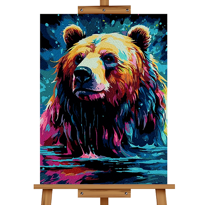 Картина по номерам MKR4030-60 "Бурый медведь" 40*30 см.