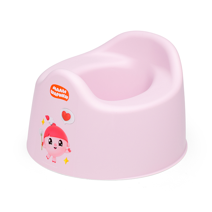 Горшок детский с декором "Малышарики" 275х254х170мм (Розовый)