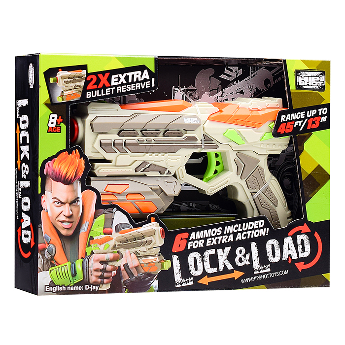 Бластер FJ9003 "Точно в цель" с мягкими пулями, в коробке