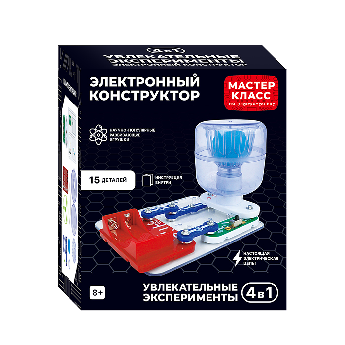 Электронный конструктор MK0017 "Увлекательные эксперименты 4в1"