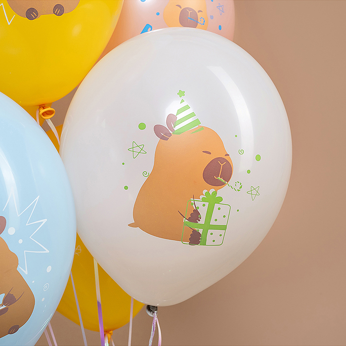 Фото к товару Шар (12''/30 см) Капибары, С Днем Рождения!, Ассорти, пастель, 2 ст, 25 шт. Шар (12''/30 см) Капибары, С Днем Рождения!, Ассорти, пастель, 2 ст, 25 шт.