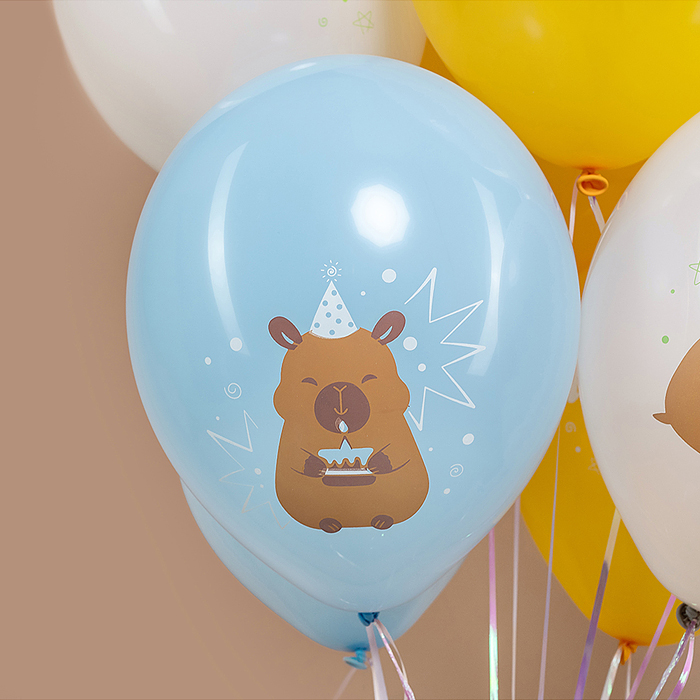 Фото к товару Шар (12''/30 см) Капибары, С Днем Рождения!, Ассорти, пастель, 2 ст, 25 шт. Шар (12''/30 см) Капибары, С Днем Рождения!, Ассорти, пастель, 2 ст, 25 шт.