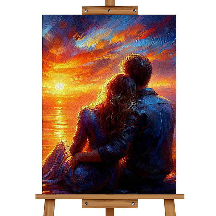 Набор для рисования MKR4030-22 "Картина по номерам 30х40 см. Романтический закат" 