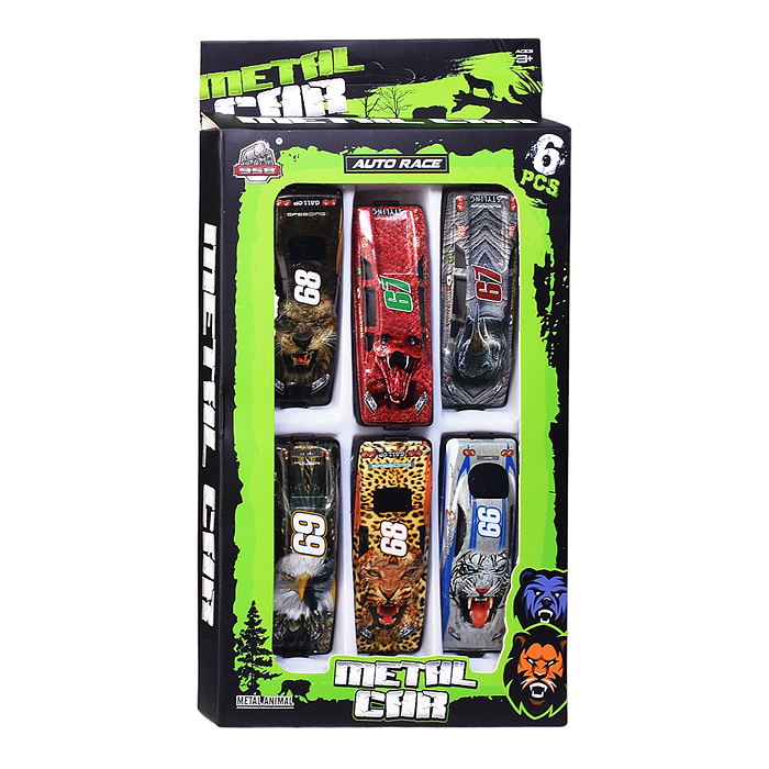 Набор машин KZ957-606 "Звериная мощь" в коробке