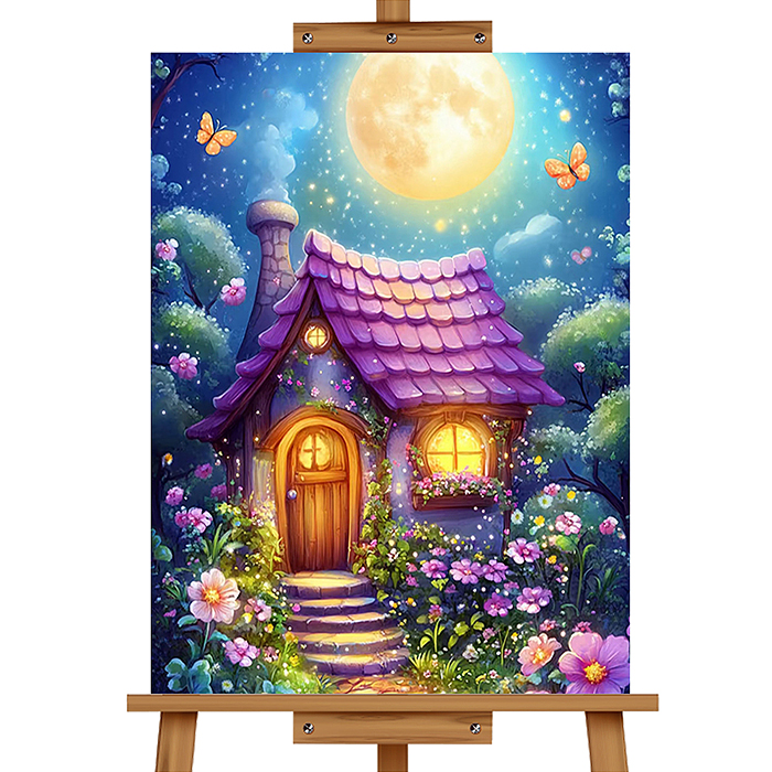 Мозаика алмазная MKA3020-26 "Сказочный домик" 20*30см.