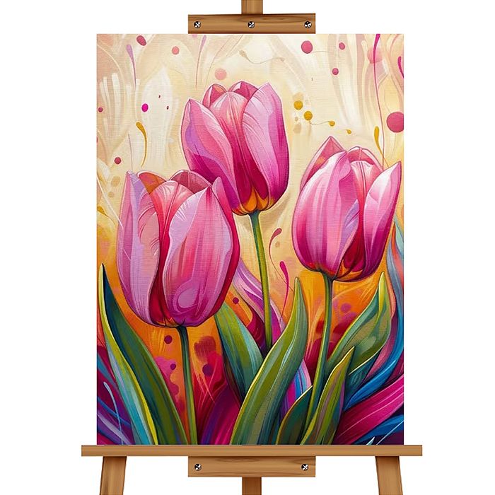 Мозаика алмазная MKA3020-27 "Тюльпаны" 20*30см.