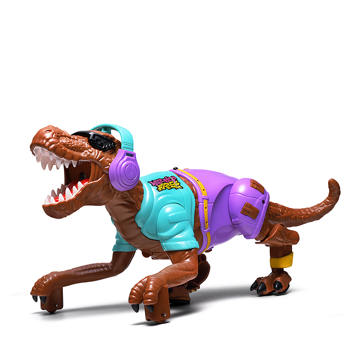 Динозавр UT0251 "Хип хоп" р/у (ходит, распыляет пар) в коробке