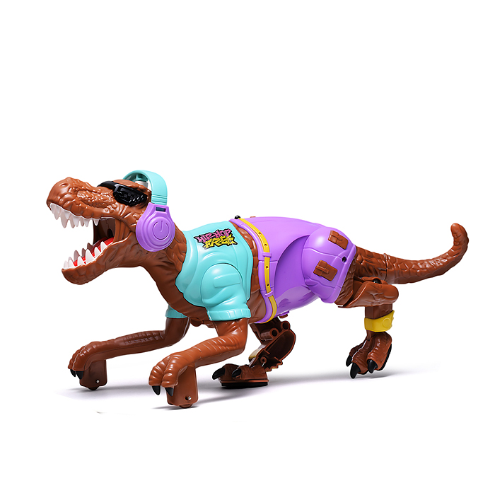Динозавр UT0251 "Хип хоп" р/у (ходит, распыляет пар) в коробке