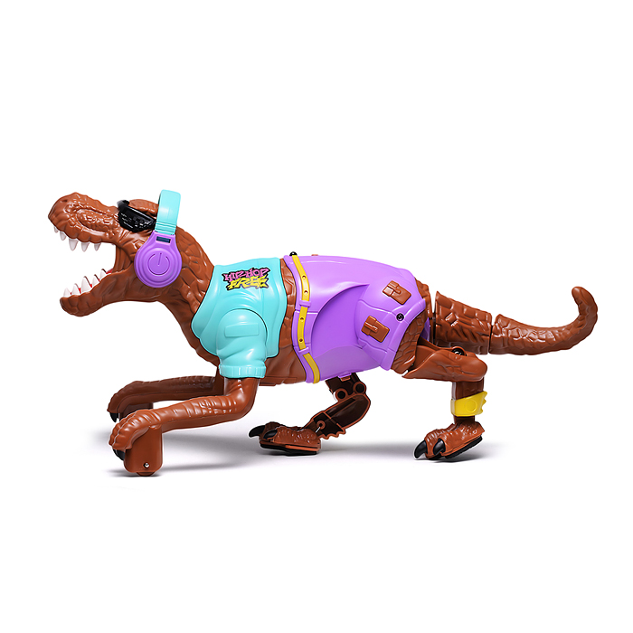Динозавр UT0251 "Хип хоп" р/у (ходит, распыляет пар) в коробке