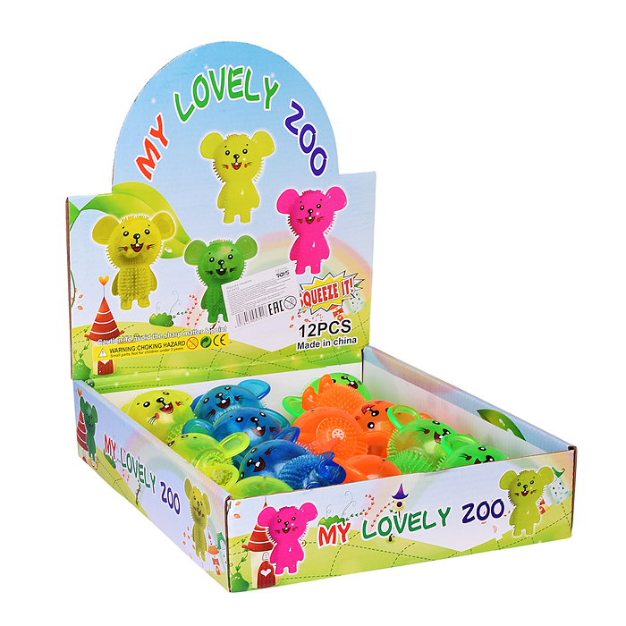 Игрушка-пищалка 00-6476 "Мышка" в коробке