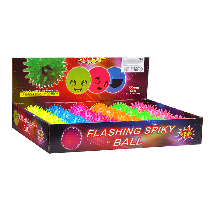 Мяч-ёж 00-6458 "Неоновый цвет" (5,5 см.) в коробке