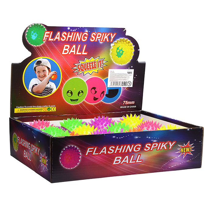 Мяч-ёж 00-6466 "Цветная колючка" (7,5 см.) в коробке