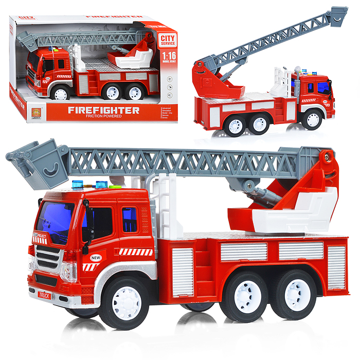 Машина WY350B "Пожарная машина" 1:16 на батарейках, в коробке