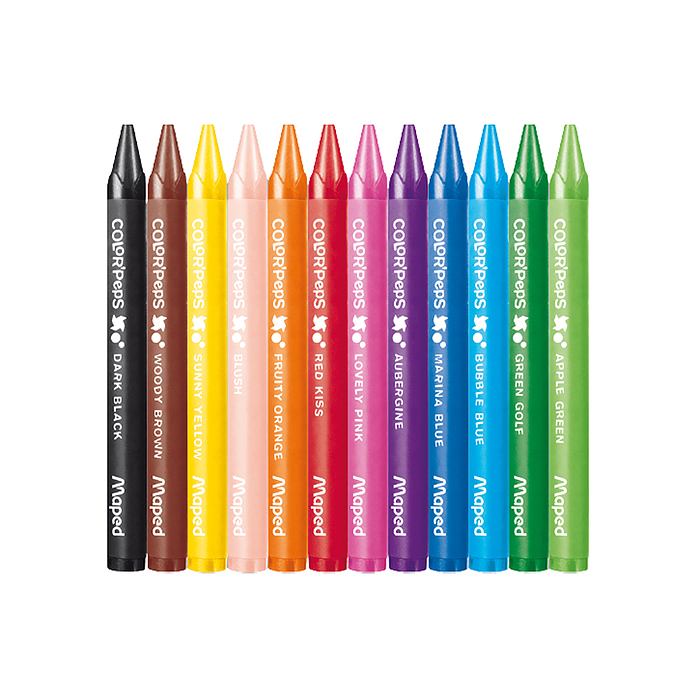 Мелки восковые12 цв. "Color'peps Wax" трехгранные, карт.упак,европодвес