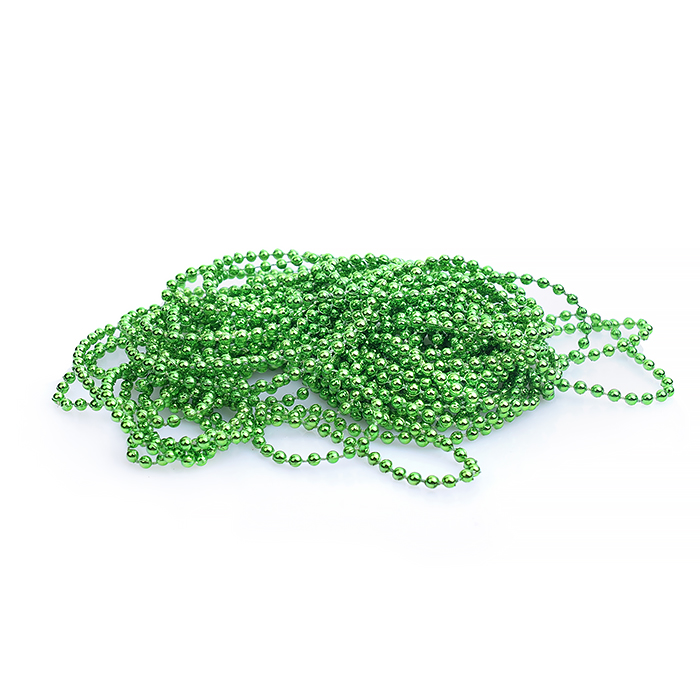 Новогоднее украшение S0973-2 "Бусы" зеленые, 10м, в банке