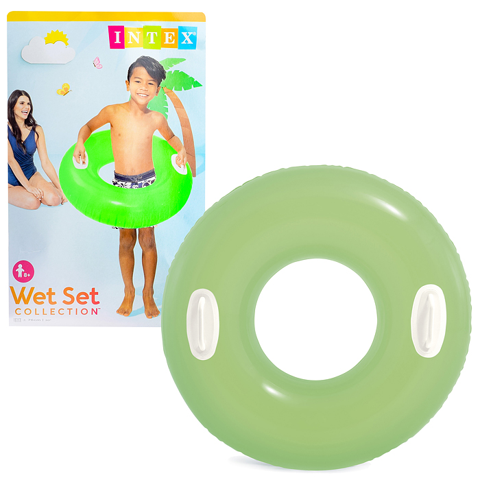 Круг для плавания «Яркое настроение», с ручками, d=76 см, от 8 лет, цвета МИКС, 59258NP INTEX