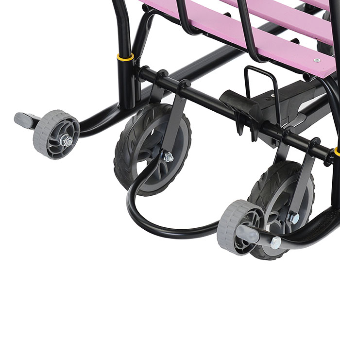 Санки детские "Мишутка-1" Универсал (черный-слива) в коробке