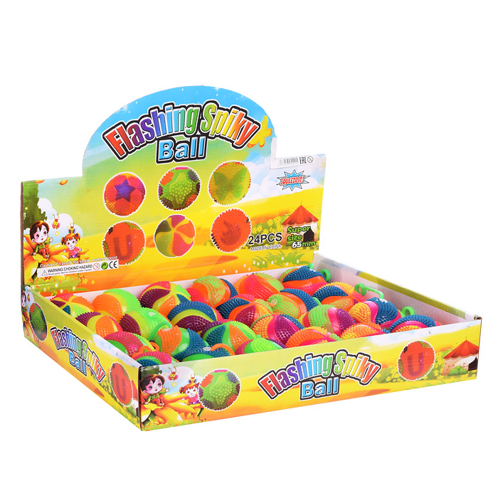 Мяч-ежик 00-1536 "Радуга" (6,5см) в коробке