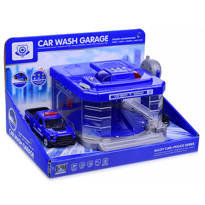 Автомойка CLM-888 "Полиция" синяя, в коробке