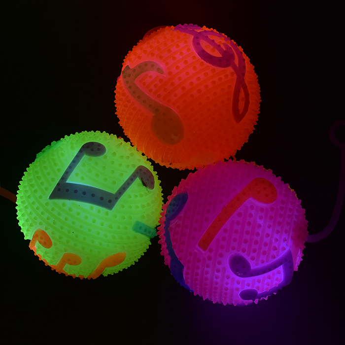 Мяч-ежик 00-1392 "Веселые нотки" со светом, (7,5 см) в коробке