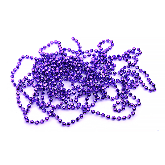 Новогоднее украшение S0972-1 "Бусы" сиреневае, 5м, в банке